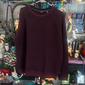 Ted Baker London Mens Sandkas Crewneck Sweater 7 Purple Mens XL
